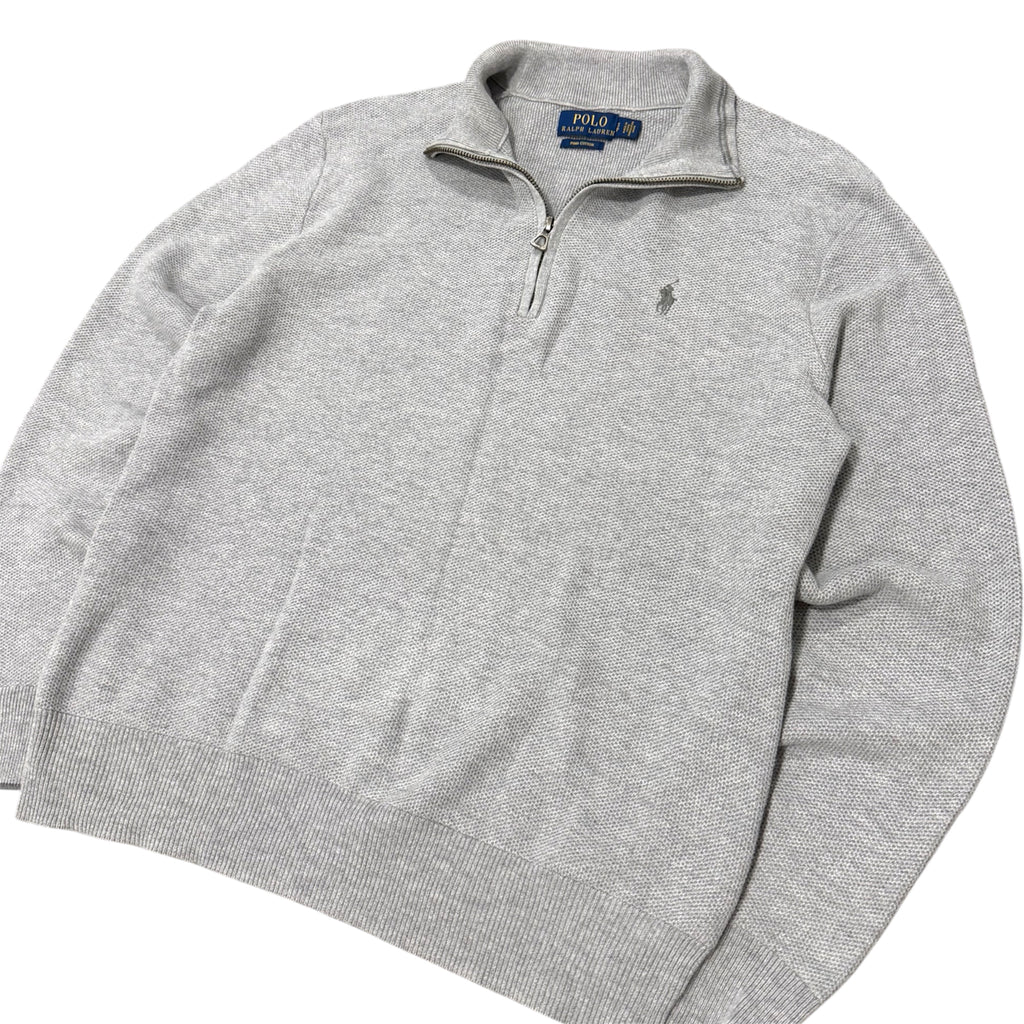 Ralph Lauren Quarter-Zip Sweater Grey (S)