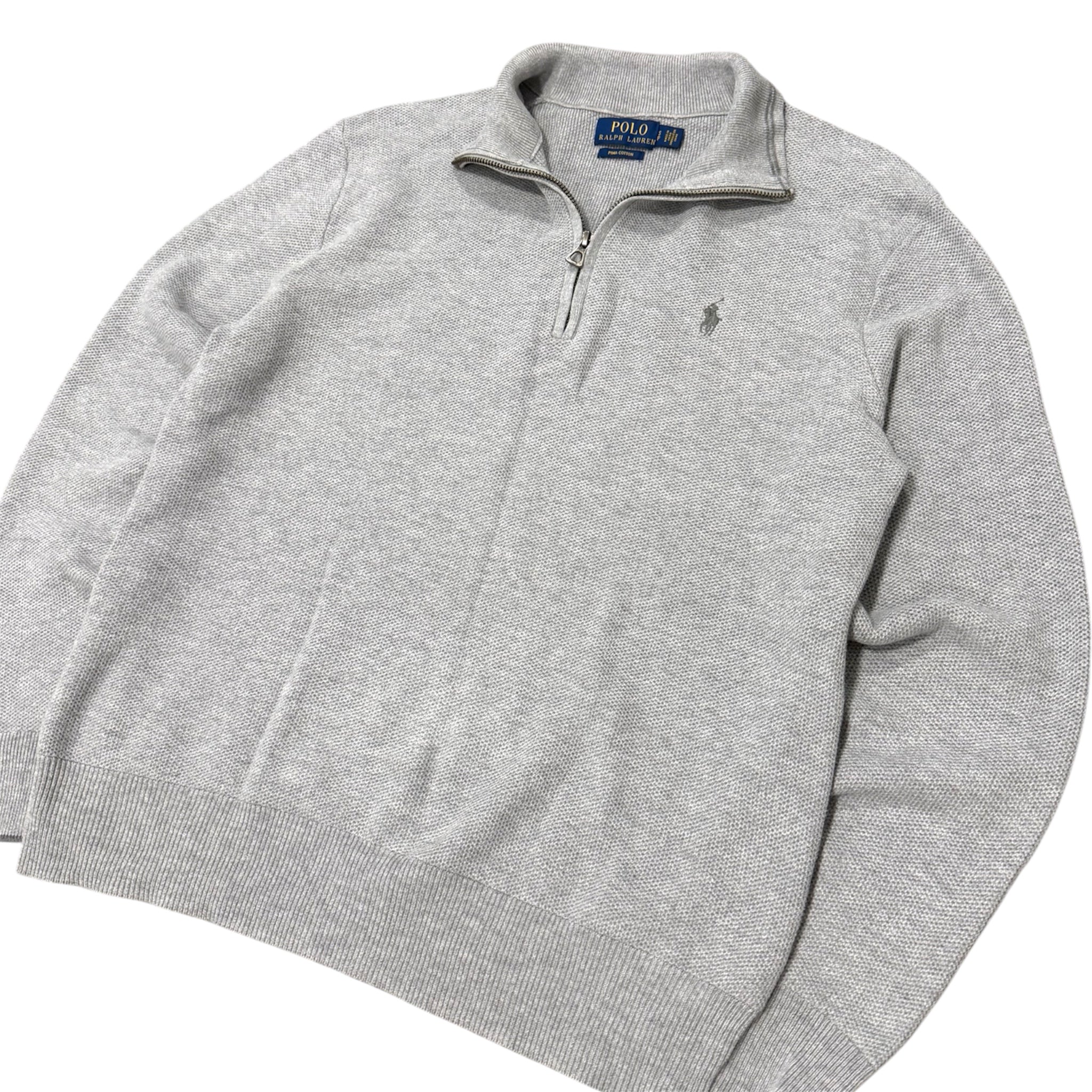 Ralph Lauren Quarter-Zip Sweater Grey (S)