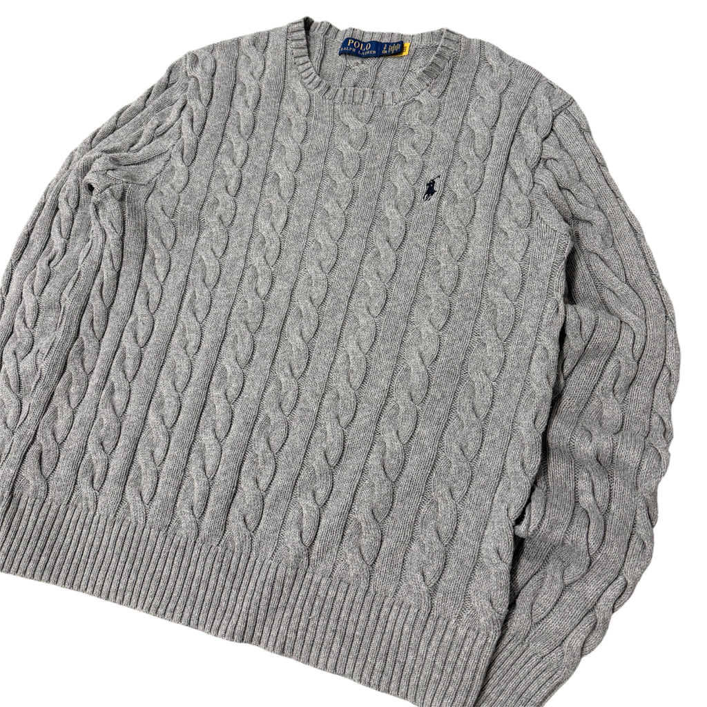 Ralph Lauren Cable-Knit Sweater Grey (S)