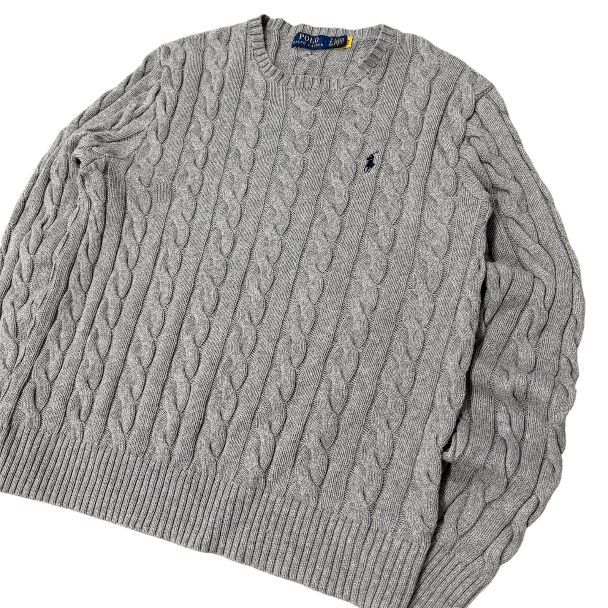 Ralph Lauren Cable-Knit Sweater Grey (S)