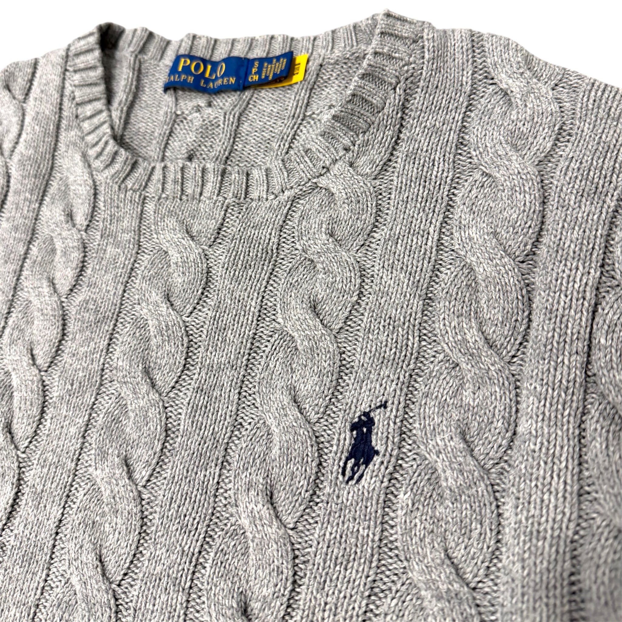Ralph Lauren Cable-Knit Sweater Grey (S)
